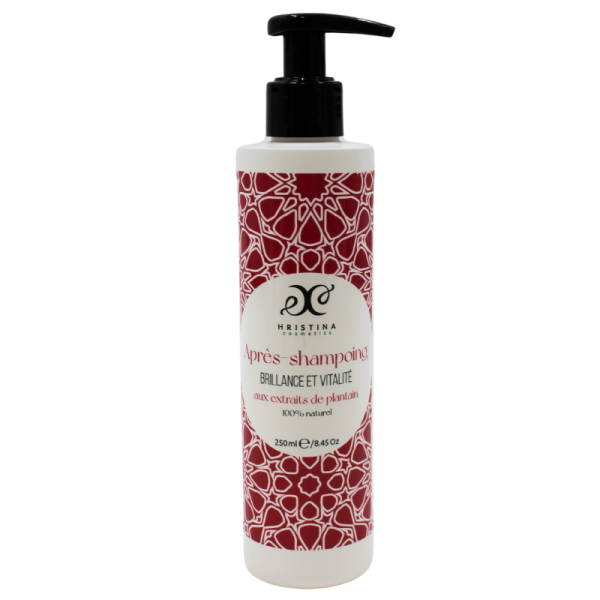 Après-shampoing brillance et vitalité enrichi en extrait de plantain 100% naturel 250ml Hristina