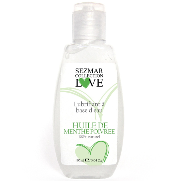 Lubrifiant à base d'eau 100% naturel Menthe poivrée 90 ml Sezmar Love