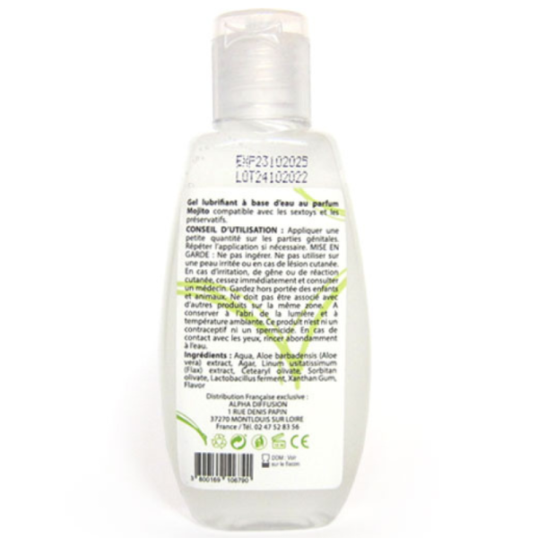 Lubrifiant à base d'eau 100% naturel Mojito 90 ml Sezmar Love