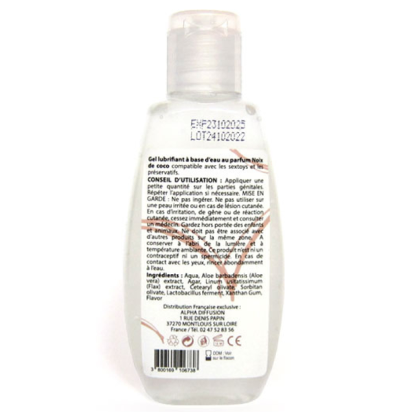 Lubrifiant à base d'eau 100% naturel Noix de coco 90 ml Sezmar Love