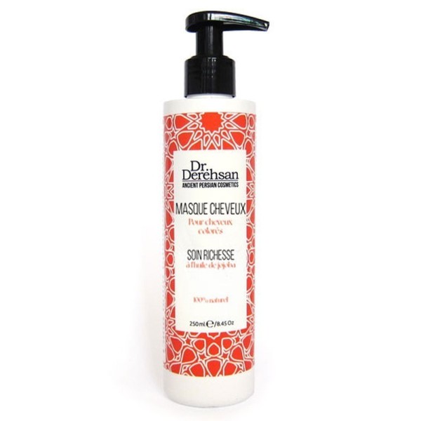 Masque capillaire cheveux colorés à l'huile de jojoba - 250ml 100% naturel Dr. Derehsan