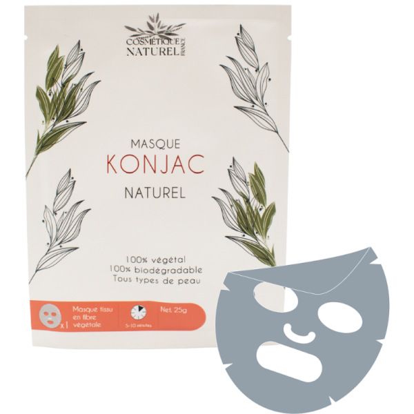 Masque Konjac - Charbon de bambou Cosmétique naturel