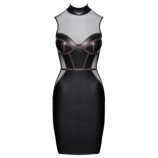 Robe Moulante Sans Manches Look Mat & Résille - Cottelli COTTELLI & DIVERS
