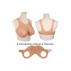 Buste faux seins silicone, intérieur concave – dos Velcro