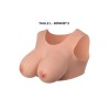Buste seins réaliste couleur peau claire Taille L Bonnet E Starbust