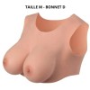 Buste seins réaliste couleur peau claire Taille M Bonnet D Starbust