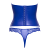 Ensemble corset bustier bleu royal avec string - Cottelli COTTELLI & DIVERS