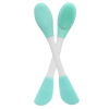 Spatule & brosse visage à double face bleue