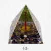 Orgonite pyramide Amethyste et Péridot Arbre de Vie