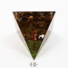 Orgonite pyramide Oeil de Tigre & Péridot Arbre de Vie