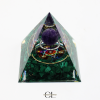 Orgonite pyramide Amethyste & Malachite Métatron