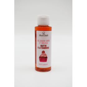 2 en 1 Gel douche corps et shampoing - Muffin à la framboise - 100ml 