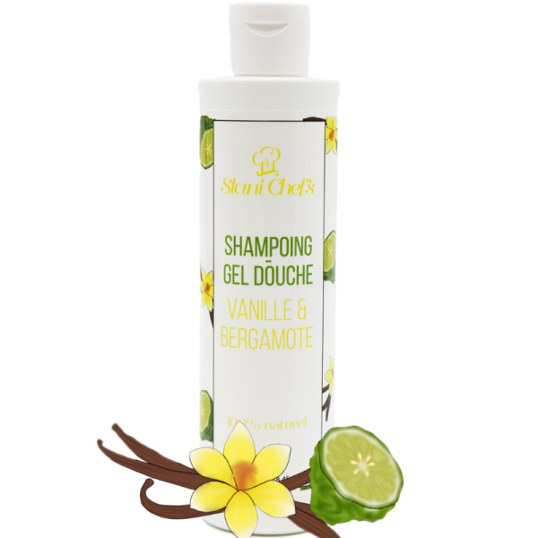2 en 1 Gel douche corps et shampoing vanille et bergamote - 250ml 100%