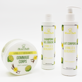 2 en 1 Gel douche corps et shampoing vanille et bergamote - 250ml 100%