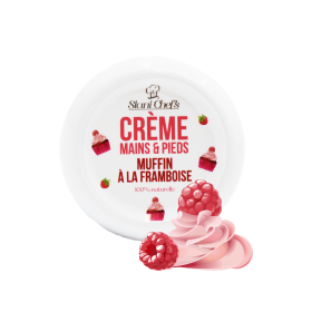 Crème mains et pieds - muffin à la framboise - 50ml 100% naturelle -