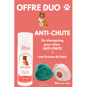 Shampoing pour chien 200ml + brosse de bain - OFFRE DUO - ANTI-CHUTE