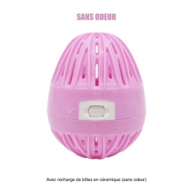 Boule de lavage machine à laver rose + recharge - Sans odeur