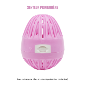 Boule de lavage machine à laver rose + recharge - senteur printanièr
